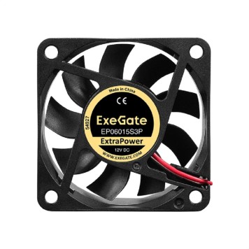 Вентиляторы Exegate EX297029RUS Вентилятор 12В DC ExeGate ExtraPower EP06015S3P (60x60x15 мм, Sleeve bearing (подшипник скольжения), 3pin, 4800RPM, 32dBA)