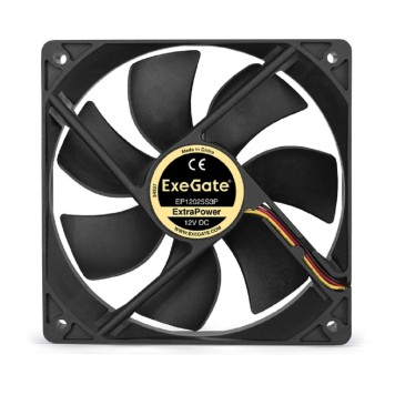 Вентиляторы Exegate EX283388RUS Вентилятор ExeGate ExtraPower EP12025S3P, 120x120x25 мм, подшипник скольжения, 3pin, 1800RPM, 26dBA-1