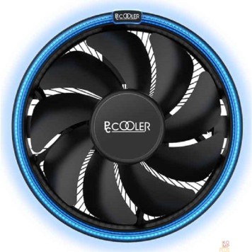 Вентиляторы PCCooler E126M B Кулер S775/115X/AM2/2+/AM3/3+/AM4/FM1/FM2/2+ (TDP 92W, вент-р 120мм с PWM, Blue LED FAN, 1000-1800RPM, 26.5dBa) Retail Color Box-1