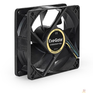 Вентиляторы Exegate EX283378RUS Вентилятор ExeGate E08025B4P-PWM, 80x80x25 мм, двойной шарикоподшипник, 4pin, PWM, 22dBA-1