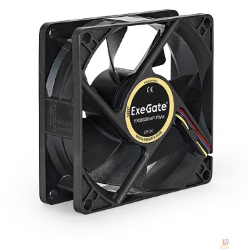 Вентиляторы Exegate EX283379RUS Вентилятор ExeGate EX08025H4P-PWM, 80x80x25 мм, гидродинамический, 4pin, PWM, 23dBA