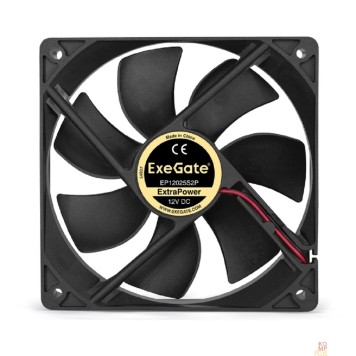Вентиляторы Exegate EX283385RUS Вентилятор ExeGate ExtraPower EP12025S2P, 120x120x25 мм, подшипник скольжения, 2pin, 1600RPM, 26dBA-1