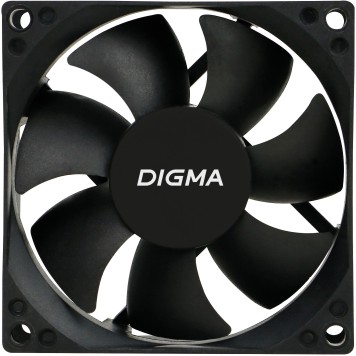 Вентиляторы Eurocase Вентилятор Digma DFan-80 80мм черный 3-pin 4-pin (Molex)  Ret