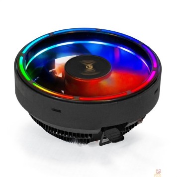 Вентиляторы Exegate EX286155RUS Кулер ExeGate Dark Magic EE126A-RGB (Al black coating, LGA775/1150/1151/1155/1156/1200/1700/AM2/AM2+/AM3/AM3+/AM4/FM1/FM2/754/939/940,TDP100W,Fan 120mm,1800RPM,Hydro bearing,4pin,