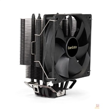 Вентиляторы Exegate EX286299RUS Кулер Dark Magic EXX400-PWM (Al+Cu, черное покрытие, 4 тепл.трубки, LGA775/1150/1151/1155/1156/1200/1700/AM2/AM2+/AM3/AM3+/AM4/FM1/FM2/754/939/940, TDP 140W, Fan 120mm, PWM, 1200-2