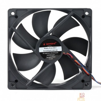 Вентилятор Gembird Вентилятор для корпуса 120x120x25, втулка, 4 pin, провод 30 см (D12025SM-4)