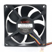 Вентилятор Gembird Вентилятор для корпуса 80x80x25, втулка, 4 pin, провод 30 см (D8025SM-4)