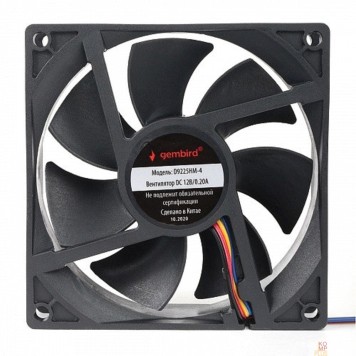 Вентилятор Gembird Вентилятор для корпуса 92x92x25, гидродинамический, 4 pin, провод 30 см (D9225HM-4)