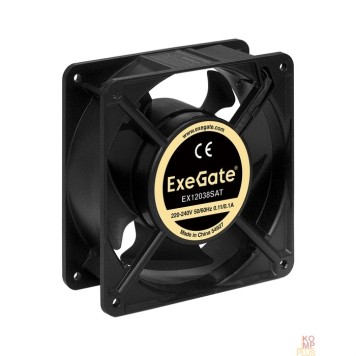 Вентиляторы Exegate EX289021RUS Вентилятор 220В ExeGate EX12038SAT (120x120x38 мм, Sleeve bearing (подшипник скольжения), клеммы, 2600RPM, 42dBA)