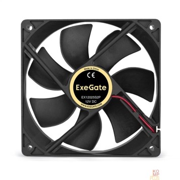 Вентиляторы Exegate EX294048RUS Вентилятор ExeGate EX12025S2P, 120x120x25 мм, Sleeve bearing (подшипник скольжения), 2pin (разъем 2.54; для блоков питания ATX), 1400RPM, 25dBA-1