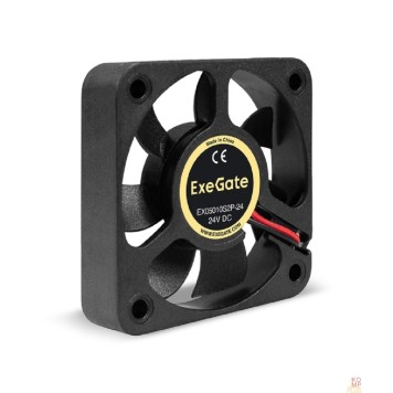 Вентиляторы Exegate EX295202RUS Вентилятор 24В DC ExeGate EX05010S2P-24 (50x50x10 мм, Sleeve bearing (подшипник скольжения), 2pin, 7000RPM, 39dBA)