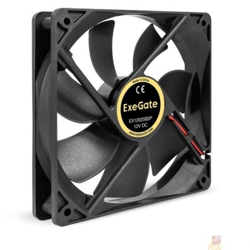 Вентиляторы Exegate EX295242RUS Вентилятор 12В DC ExeGate EX12025B2P (120x120x25 мм, 2-Ball (двойной шарикоподшипник), 2pin, 1550RPM, 25dBA)