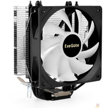 Вентиляторы Exegate EX295003RUS Кулер ExeGate Dark Magic EE400XL-PWM.ARGB (Al+Cu, черное покрытие, 4 тепл.трубки, LGA775/1150/1151/1155/1156/1200/1700/AM2/AM2+/AM3/AM3+/AM4/AM5/FM1/FM2/754/939/940, TDP 125W, Fan 