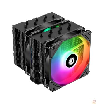 вентилятор Cooler ID-Cooling SE-207-XT ARGB LGA20XX/1700/1200/115X/AM4 TDP 280W, PWM, черный, 7 тепл.трубок + медная база, 2 x FAN 120mm,  Addressable RGB LED) RET