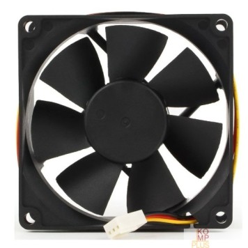 Вентилятор Gembird Вентилятор 80x80x25, подшипник, 3 pin, провод 30 см, 3100 об/мин FANCASE/BALL-3100