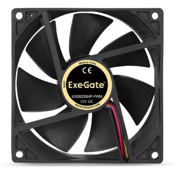 Вентиляторы Exegate EX288927RUS Вентилятор ExeGate EX09225B4P-PWM (92x92x25 мм, 2-Ball (двойной шарикоподшипник), 4pin, PWM, 29dBA)-2