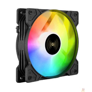 Вентиляторы Exegate EX295971RUS Вентилятор 12В DC с подсветкой ExeGate EX12025H6PMY-PWM.ARGB (120x120x25 мм, Hydraulic bearing (гидродинамический), 6pin, 1200RPM, ARGB подсветка, 33dBA)