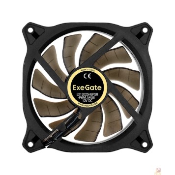 Вентиляторы Exegate EX295973RUS Вентилятор 12В DC с подсветкой ExeGate EX12025H6PSR-PWM.ARGB (120x120x25 мм, Hydraulic bearing (гидродинамический), 6pin, 1200RPM, ARGB подсветка, 33dBA)-2