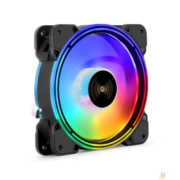 Вентиляторы Exegate EX295963RUS Вентилятор 12В DC с подсветкой ExeGate EX12025HM3PM.FRGB.7O5CSU (120x120x25 мм, Hydraulic bearing (гидродинамический), 3pin+Molex, FRGB подсветка, 24dBA)