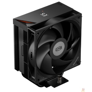 Вентиляторы CPU Cooler PCCooler RT400 Digital BK (230W, 4-pin PWM, LED temp., 152mm, Al/Cu, 4x6mm, 1x120mm, 73.32CFM, 34.9dBA, 2200RPM, S: 1851/1700/1200/115X, AM5/AM4, black)