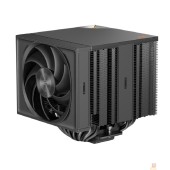 Вентиляторы Кулер для процессора/ PCCooler RZ820 BK (289W, 4-pin PWM, 165mm, Al/Cu, 4x8mm+4x6mm, 1x140mm+1x150mm, 71.9CFM/86.7CFM, 27.1dBA/32dBA, 1500RPM/2200RPM, S: 1851/1700/1200/20XX/115X, AM5/AM4, black)