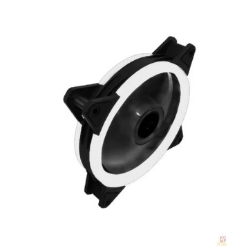 Вентилятор Вентилятор Gembird с подсветкой, 120x120x25, гидродин., 3pin/4pin Molex, провод 35см, белый (D12025S12L-W)