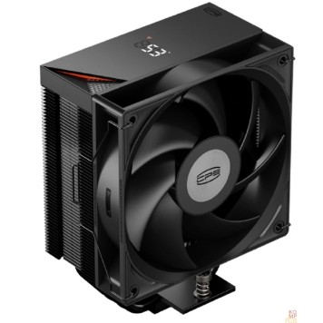 Вентиляторы Кулер для процессора/ PCCooler RT500 Digital BK (240W, 4-pin PWM, LED temp., 152mm, Al/Cu, 5x6mm, 1x120mm, 73.32CFM, 34.9dBA, 2200RPM, S: 1851/1700/1200/115X, AM5/AM4, black)