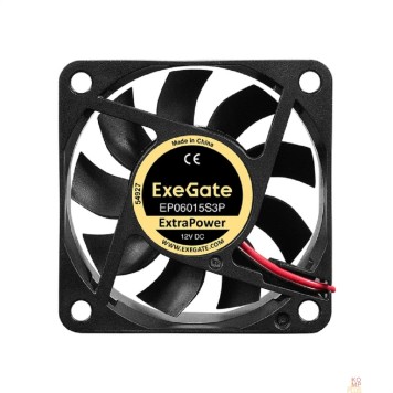 Вентиляторы Exegate EX297029RUS Вентилятор 12В DC ExeGate ExtraPower EP06015S3P (60x60x15 мм, Sleeve bearing (подшипник скольжения), 3pin, 4800RPM, 32dBA)