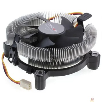 вентилятор CROWN Кулер для процессора CM-80 v2 (Для Intel + 1700 и AMD, TDP до 65 Ватт, коннектор 3 pin, Низкая посадка радиатора , Гидродинамический  подшипник, Размер: 115*103*42 мм)