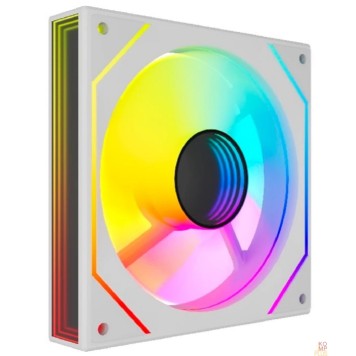 Вентиляторы Powercase Вентилятор (M52-12W ARGB) White120x120x25mm (PWM, 100шт./кор, 4pin PWM (M+F)+ 3pin ARGB (M+F), 600-1800±10% об/мин) Bulk-1