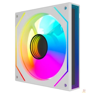 Вентиляторы Powercase Вентилятор (M52-12W ARGB) White120x120x25mm (PWM, 100шт./кор, 4pin PWM (M+F)+ 3pin ARGB (M+F), 600-1800±10% об/мин) Bulk-2