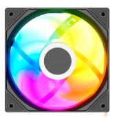Вентиляторы Powercase Вентилятор (M53-14 ARGB) Black 140x140x25mm (PWM, 80шт./кор, 4pin PWM (M+F)+ 3pin ARGB (M+F), 600-1800±10% об/мин) Bulk