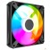 Вентиляторы Powercase Вентилятор (M56-12 ARGB) Black 120x120x25mm (PWM, 100шт./кор, 4pin PWM (M+F)+ 3pin ARGB (M+F), 700-1500±10% об/мин) Bulk