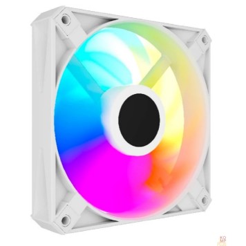 Вентиляторы Powercase Вентилятор (M56-12W ARGB) White 120x120x25mm (PWM, 100шт./кор, 4pin PWM (M+F)+ 3pin ARGB (M+F), 700-1500±10% об/мин) Bulk-1