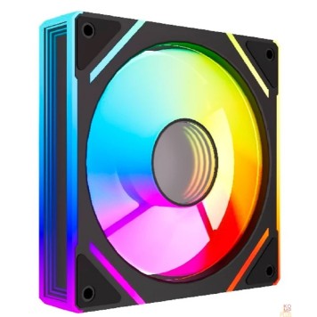 Вентиляторы Powercase Вентилятор (M61-12 ARGB) Black 120x120x25mm (PWM, 100шт./кор, 4pin PWM (M+F)+ 3pin ARGB (M+F), 600-1500±10% об/мин) Bulk-1