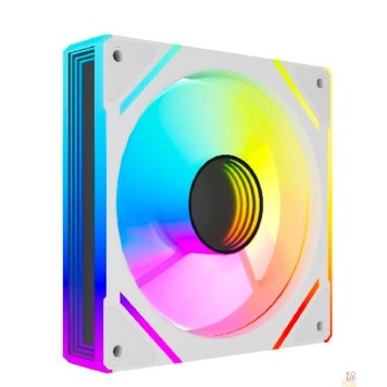 Вентиляторы Powercase Вентилятор (M61-12W ARGB) White 120x120x25mm (PWM, 100шт./кор, 4pin PWM (M+F)+ 3pin ARGB (M+F), 600-1500±10% об/мин) Bulk-1