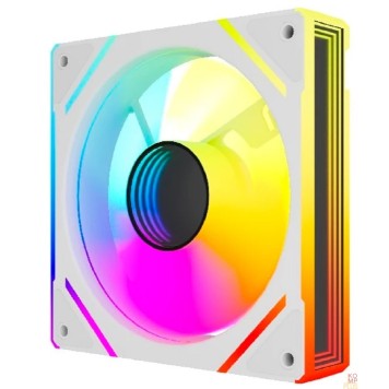 Вентиляторы Powercase Вентилятор (M61-12W ARGB) White 120x120x25mm (PWM, 100шт./кор, 4pin PWM (M+F)+ 3pin ARGB (M+F), 600-1500±10% об/мин) Bulk-2