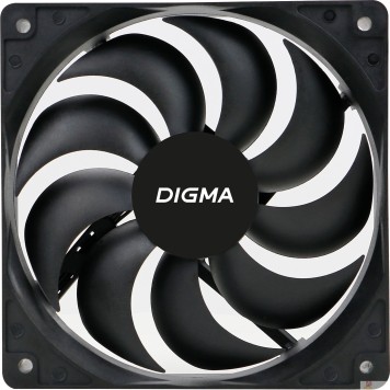 Вентиляторы Eurocase Вентилятор Digma DFAN-120-9 120мм черный 3-pin 4-pin (Molex)Ret