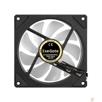 Вентиляторы Exegate EX299561RUS Вентилятор с подсветкой ExeGate EX12025H3P4PPRM-PWM.ARGB (120x120x25, ARGB, Hydraulic bearing (гидродинамический), 4pin + 3pin, 600-1800RPM, 26dBA)-2