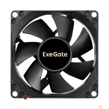 Вентиляторы Exegate EX299875RUS Вентилятор 12В DC ExeGate ExtraSilent ES08025S2P (80x80x25 мм, Sleeve bearing (подшипник скольжения), 2pin, 1900RPM, 20dBA)-2