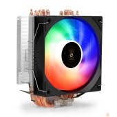Вентиляторы Exegate EX299608RUS Кулер ExeGate Wizard EXX600-PWM.FRGB (Al+Cu, 6 тепл.трубки, LGA775/1150/1151/1155/1156/1200/1700/1851/AM2/AM2+/AM3/AM3+/AM4/AM5/FM1/FM2/754/939/940, TDP 180W, Fan 120mm PWM, 600-18