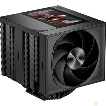 Вентиляторы PCCooler RZ820 Display BK (290W, 4-pin PWM, LED, 169mm, Al/Cu, 8x6mm, 1x140mm + 1x150mm, 71.9/78.7CFM, 27.1/35.8dBA, 1500/2500RPM, S: 1851/1700/1200/115X/20XX, AM5/AM (RZ820-BKNWNY-GL)