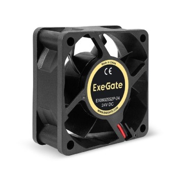 Вентиляторы Exegate EX295204RUS Вентилятор 24В DC ExeGate EX06025S2P-24 (60x60x25 мм, Sleeve bearing (подшипник скольжения), 2pin, 5000RPM, 34.5dBA)