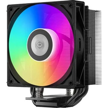 Вентиляторы Кулер PCCooler RT400 BK ARGB S115X/1200/1700/1851/AM4/AM5 (TDP 235W, 1x120mm PWM FAN, 4 тепловые трубки 6мм, 500-2200RPM, 32dBa)-1
