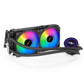 Вентиляторы Exegate EX293457RUS Комплект водяного охлаждения ExeGate BlackWater-240V2.PWM.RGB (RGB подсветка, LGA2066/2011/1366/1150/1151/1155/1156/1200/1700/AM4/FM1/FM2/FM2+/AM2/AM2+/AM3/AM3+, TDP 220W, Fan 120m