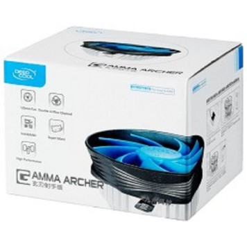 Вентилятор Cooler Deepcool GAMMA ARCHER Soc-1150/1155/1156/AM2+/AM3+/FM1/FM2, 3pin, 21dB, Al, 95W, 301g, clamp-2