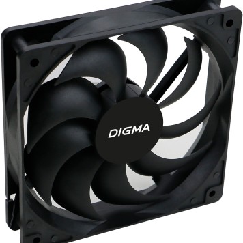 Вентиляторы Eurocase Вентилятор Digma DFAN-120-9 120мм черный 3-pin 4-pin (Molex)Ret-1