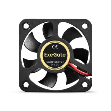 Вентиляторы Exegate EX295202RUS Вентилятор 24В DC ExeGate EX05010S2P-24 (50x50x10 мм, Sleeve bearing (подшипник скольжения), 2pin, 7000RPM, 39dBA)-1