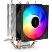 Вентиляторы Exegate EX299659RUS Кулер ExeGate Wizard EXX200-PWM.RGB (Al+Cu, 2 тепл.трубки, LGA775/1150/1151/1155/1156/1200/1700/1851/AM2/AM2+/AM3/AM3+/AM4/AM5/FM1/FM2/754/939/940, TDP 95W, Fan 90mm, PWM, 800-2400