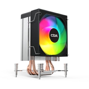 Охлаждающие системы CBR CBR-CC-3160-RGB-PWM Кулер для процессора, Al+Cu, 3 heat pipes, Socket 775/1366/1155/1156/1150/1151/1200/1700/AM2/АМ2+/АМ3/AM3+/FM1/FM2/AM4/AM5, TDP 160W, 90mm Fan, 2600RPM, HB, RGB, PWM, 32db